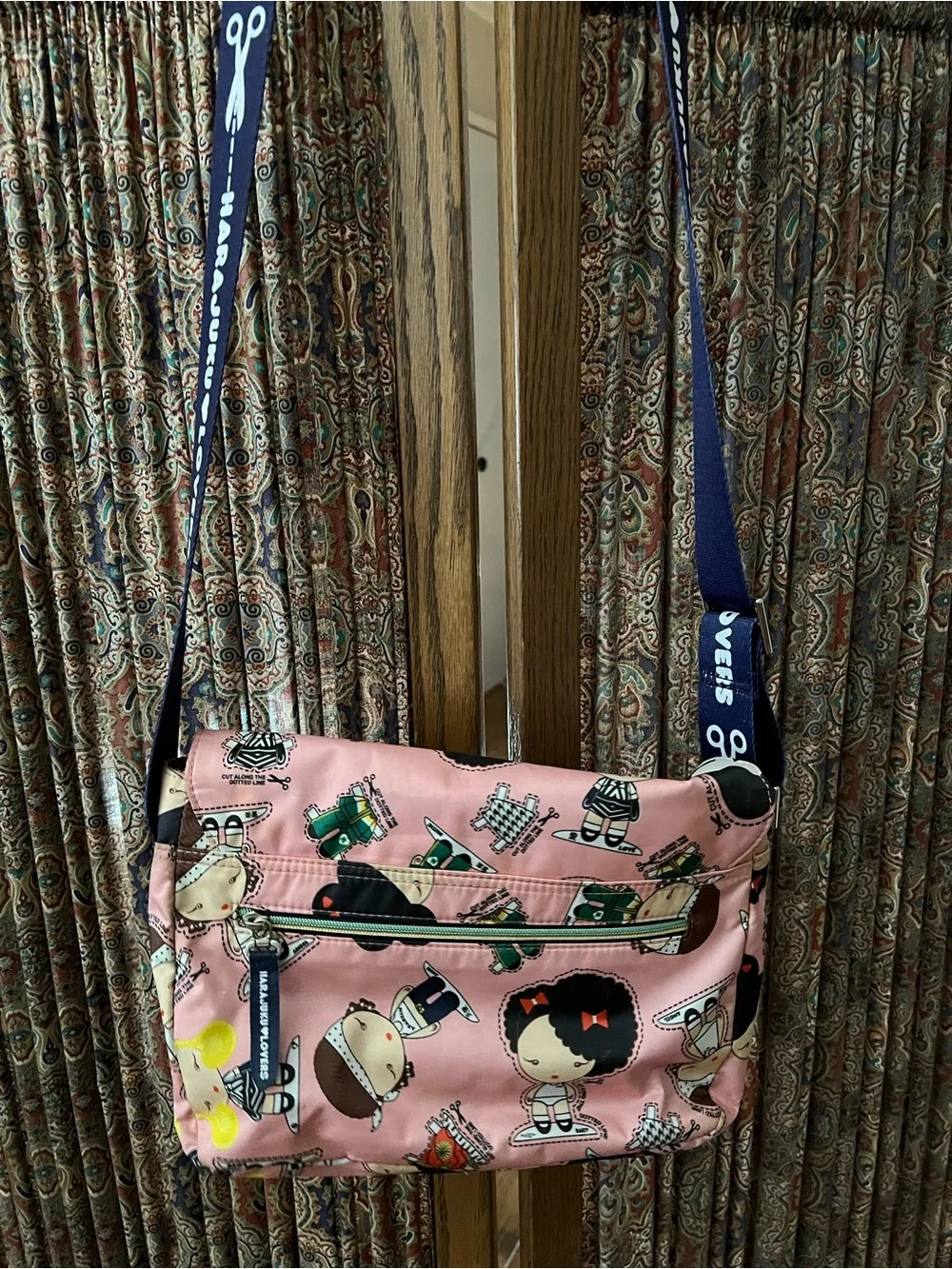 Harajuku Lovers Pink Character Patchwork Crossbody Bag